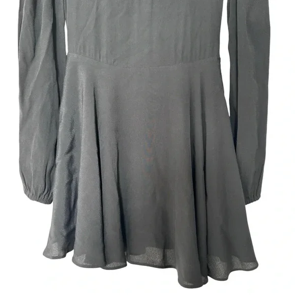 Revolve Lovers + Friends Shimmy Black Long Sleeve Skater Mini Dress Size S